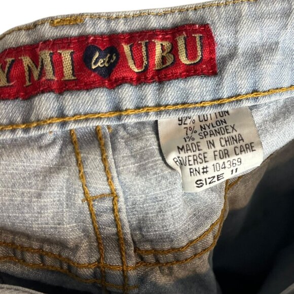 YMI Women's 11 Mid-Rise Flare Jeans Light Wash Stretch Denim Y2K Trendy Western - Picture 7 of 7